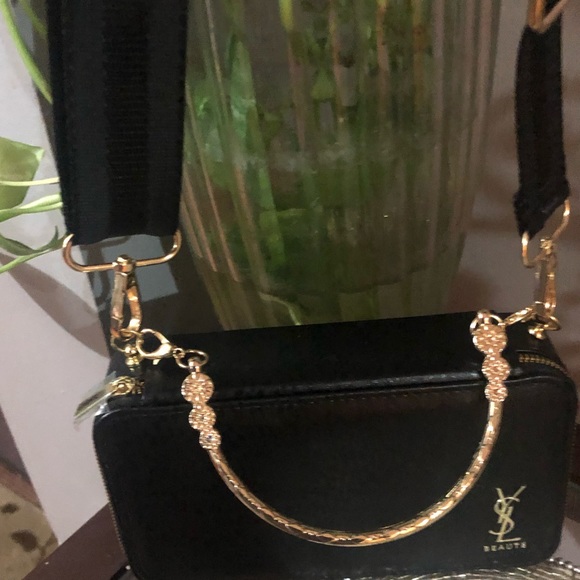 Yves Saint Laurent Beaute Makeup  Cosmetics Hard Case in to crossbody bag - Picture 10 of 17